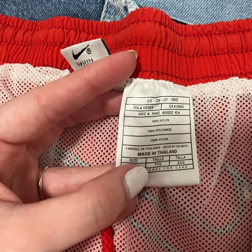 Nike Men's Red Retro Swim Trunks Size XXL